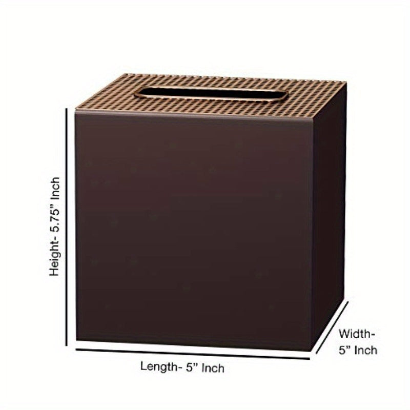 Selma Orb Boutique Tissue Box Cover Set Stainless Steel Square Facial Tissue Box Holder for Bathroom Vanity CountertopsBedroom DressersCopper orb Finish Medium