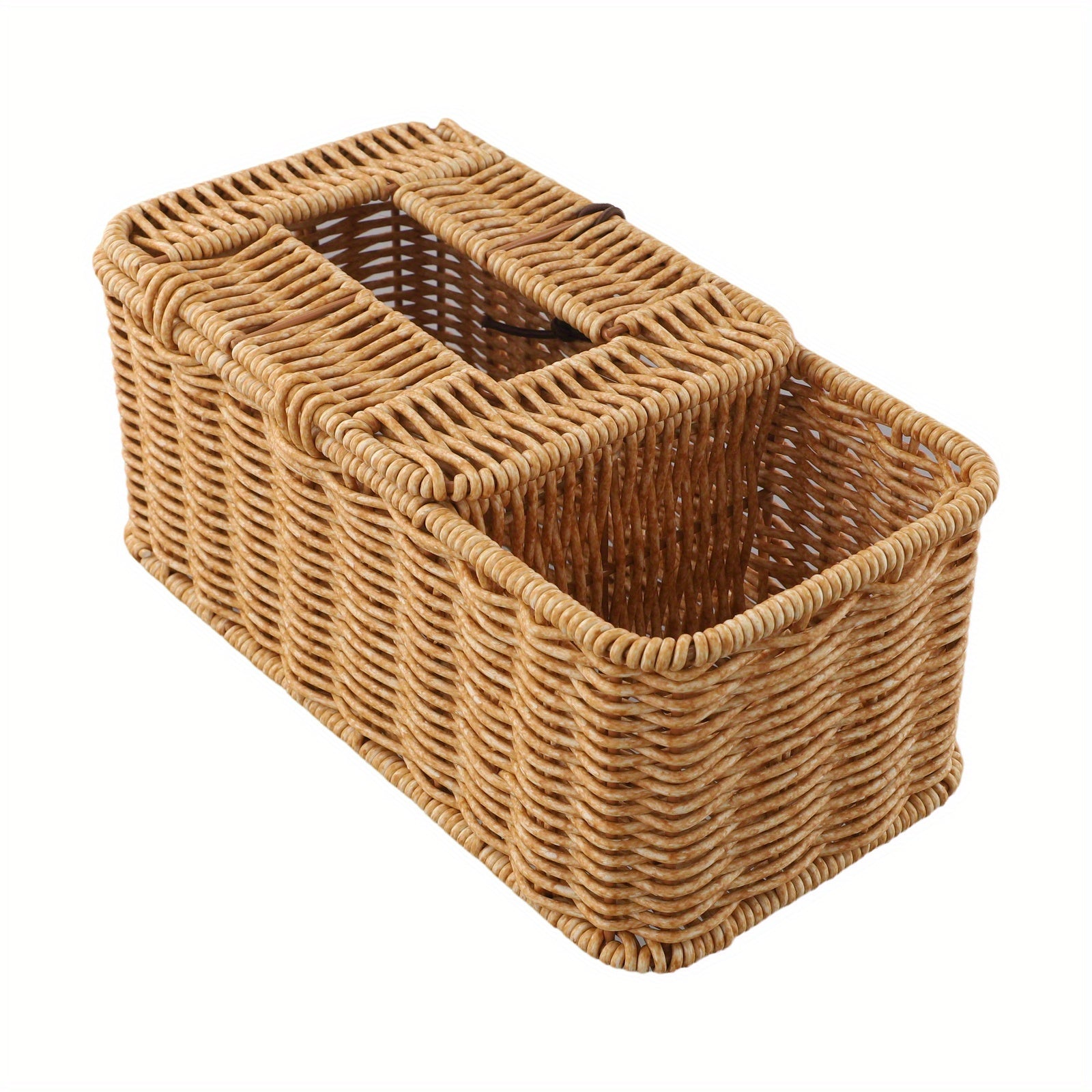 Handwoven Rattan Tissue Box Holder - Rustic Animal-Shaped Design with Brushed Finish, Natural Wicker Material for Bathroom & Kitchen Decor, Decorative Holder | Rustic Decor | Woven Rattan, Bathroom Decor And Accessories