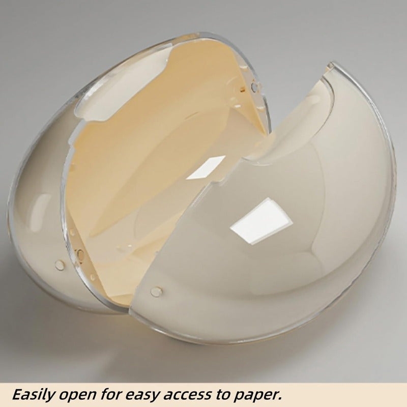 Modern Square Tissue Box Cover Holder - Large Capacity Bathroom, Kitchen, Office Organizer with Magnetic Opening - Beige/ white - Compatible with Standard Tissues - Ideal Housewarming or Wedding Gift - Non-Toxic & Easy-Clean Surface