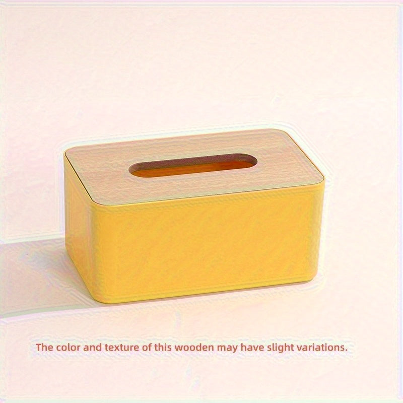 Wooden Tissue Holder Household Paper Towel Storage Box Removable Tissue Boxes for Office